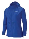 Nike Stadium Packable Running Rain "blue" Parka Coat In Blue