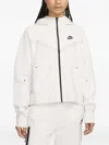 Nike Stadium Tech Fleece "pearl Pink/black" Jacket In White