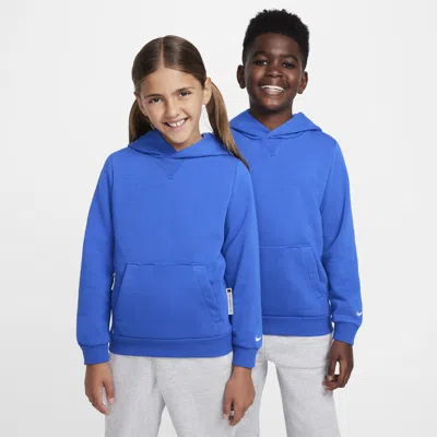 Nike Standard Issue Big Kids' Dri-fit Fleece Basketball Hoodie In Blue