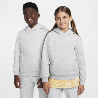 Nike Standard Issue Big Kids' Dri-fit Fleece Basketball Hoodie In Grey