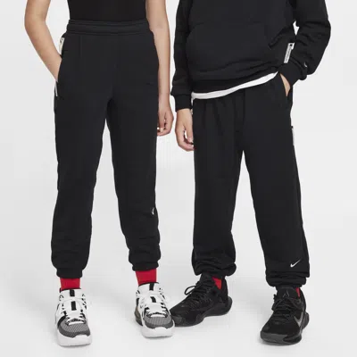 Nike Standard Issue Big Kids' Dri-fit Fleece Pants In Black