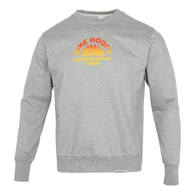 Nike Standard Issue Pattern Printing Loose Round Neck Sports Gray