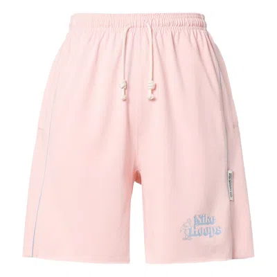Nike Standard Issue Printing Logo Solid Color Straight Shorts Pink