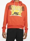 Nike Standard Issue Vintage Sharks Hoodie In Red
