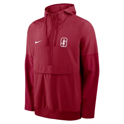Nike Stanford Anorak  Men's College 1/2-zip Hooded Jacket In Red