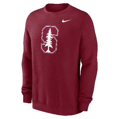 NIKE STANFORD CARDINAL PRIMETIME LOGO  MEN'S COLLEGE PULLOVER CREW CREW,1015610302