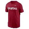 Nike Men's Stanford Cardinal Primetime Evergreen Wordmark T-shirt In Red