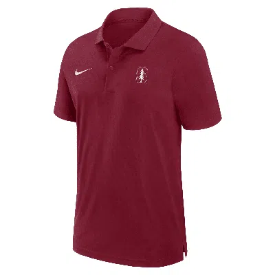 Nike Stanford Cardinal Sideline  Men's Dri-fit College Polo In Red