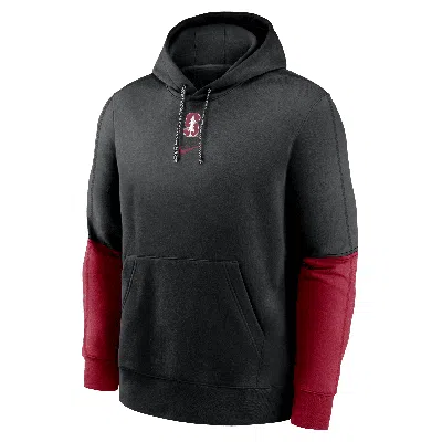 Nike Stanford Cardinal Sideline Team Issue Club  Men's College Pullover Hoodie In Black