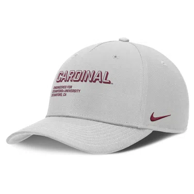Nike Gray Stanford Cardinal 2025 Sideline Dust Pinched Rise Adjustable Hat