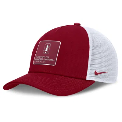 Nike Stanford On-field Rise Engineered  Men's College Trucker Adjustable Hat In Red
