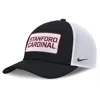 Nike Men's Black/white Stanford Cardinal 2025 On-field Rise Patch Trucker Adjustable Hat In Black