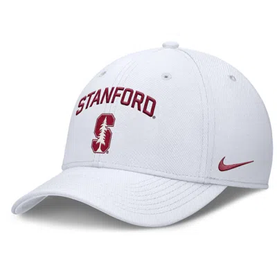 Nike Stanford On-field Rise Swoosh  Men's Dri-fit College Hat In White