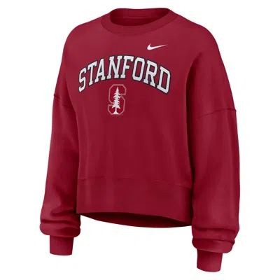 Nike Stanford Phoenix Arch  Women's College Pullover Crew In Red