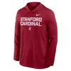 Nike Stanford Sideline  Men's Dri-fit College Long-sleeve Hooded Top In Red