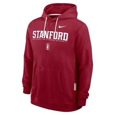 Nike Cardinal Stanford Cardinal 2025 Sideline Standard Issue Dri-fit Hoodie In Burgundy