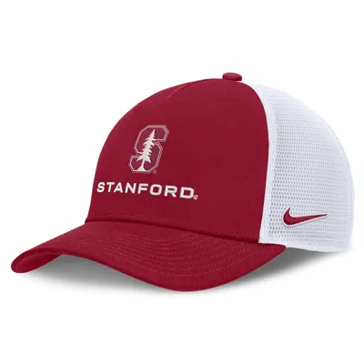 Nike Stanford Sideline Rise Gameday  Unisex College Trucker Adjustable Hat In Red