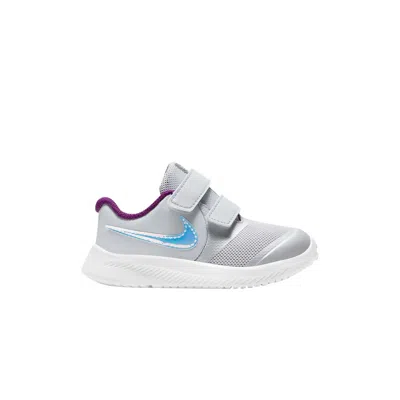 Pre-owned Nike Star Runner 2 Power Td 'pure Platinum Iridescent Swoosh' | Grey | Infant Size 7
