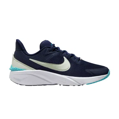 Pre-owned Nike Star Runner 4 Gs 'midnight Navy Volt Tint' | Blue | Kid's Size 4.5