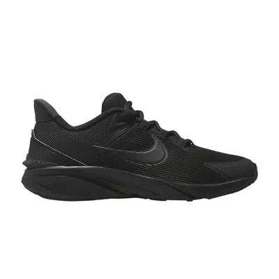 Pre-owned Nike Star Runner 4 Gs 'triple Black' | Kid's Size 4