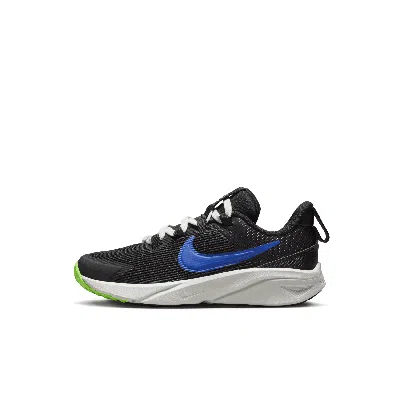 Nike Star Runner 4 Little Kids' Shoes In Black/ Racer Blue/ White