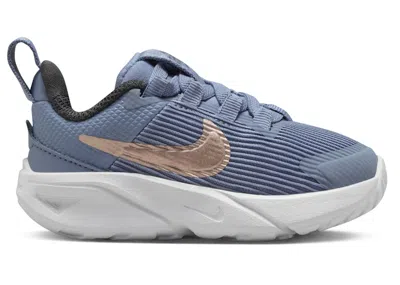Pre-owned Nike Star Runner 4 Metallic Red Bronze Sneakers In Ashen Slate/armory Navy Blue/pure Platinum In Multi