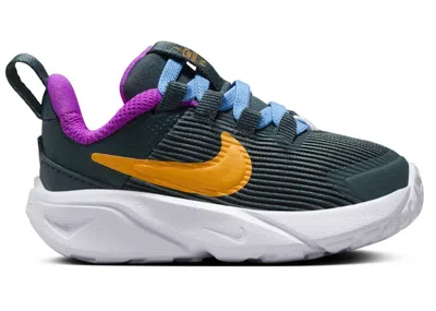 Pre-owned Nike Star Runner 4 Sundial Sneakers In Deep Jungle/hyper Violet/vapor Green