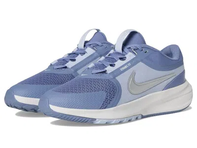 Nike Star Runner 5 (big Kid) Kids Shoes World Indigo/metallic Silver/ghost : 4.5 Big Kid M, Textile