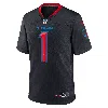 Nike Stefon Diggs Houston Texans  Men's Nfl Game Jersey In Blue