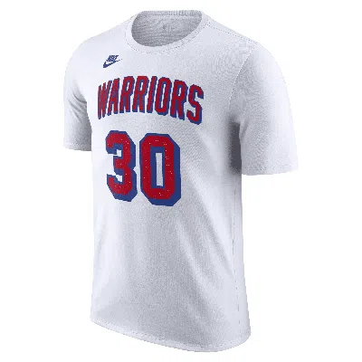 Nike Men's Stephen Curry White Golden State Warriors Classic Edition Name Number T-shirt