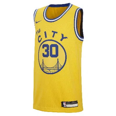 Nike Stephen Curry Golden State Warriors Icon Edition Big Kids'  Nba Swingman Jersey In Yellow