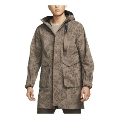 Nike Storm-fit Adv Tech Pack Casual Sports Hooded Long Sleeves Jacket Green In Brown