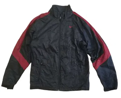 Pre-owned Nike Storm Fit Small Swoosh Windbreaker Jacket In Black