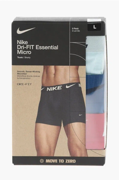 Nike Stretch 3 Pairs Boxers Set With Logo-band In Black