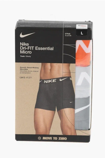 Nike Stretch 3 Pairs Boxers Set With Logo-band In Black