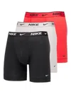 Nike Set Of 3 Stretch Cotton Boxer With Logoed Elastic Band In Multi