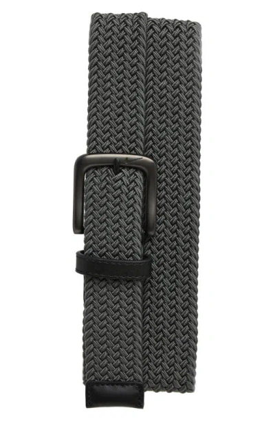 Nike Stretch Woven Belt In 021 Dark Grey