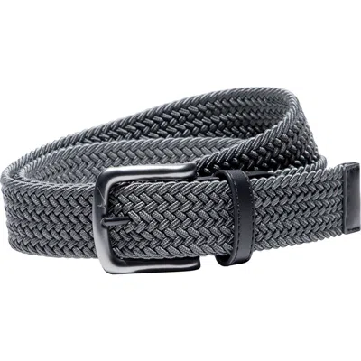 Nike Stretch Woven Belt In Dk Grey