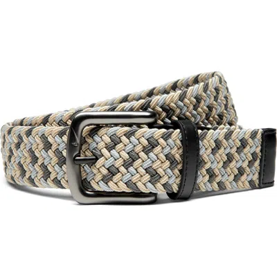 Nike Stretch Woven Belt In Khaki Multi