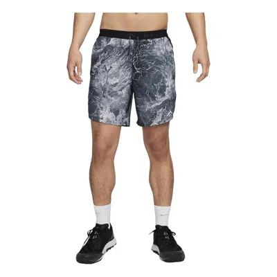 Nike Stride Dri-fit 18cm Brief-lined Running Shorts Asia Sizing 'anthracite Black' In Gray
