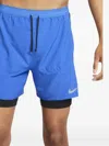Nike Stride Dri-fit 5" Hybrid "game Royal/black" Running Shorts In 蓝色