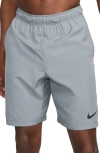 Nike Stride Dri-fit Running Shorts In Smoke Grey/ Black