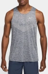 Nike Stride Dri-fit Running Tank In Gray