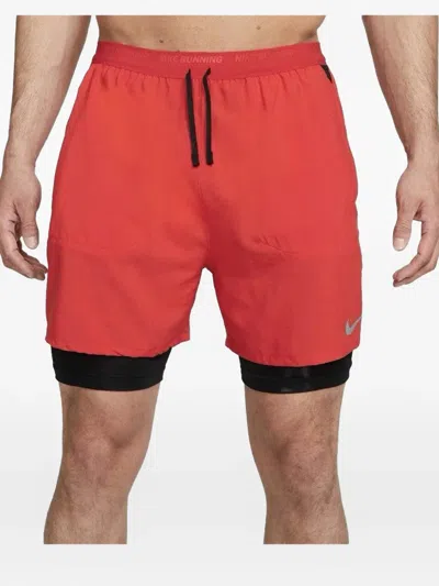 Nike Stride Dri-fit Shorts In Burgundy