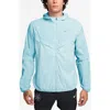 Nike Stride Dri-fit Uv Hooded Running Jacket In Glacier Blue