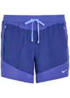 Nike Stride Plus Logo-print Drawstring Shorts In Blue