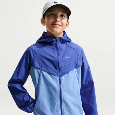 Nike Stride Kids' Repel Uv Training Jacket In Blue