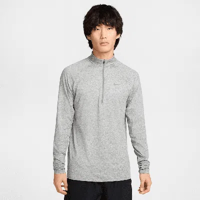 Nike Stride Men's Dri-fit 1/4-zip Running Top In Gray