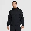 Nike Matte Finish Hooded Jacket With Angular Panel Design In White