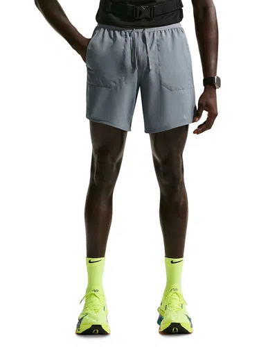Nike Stride Slim Fit Running Shorts In Gray